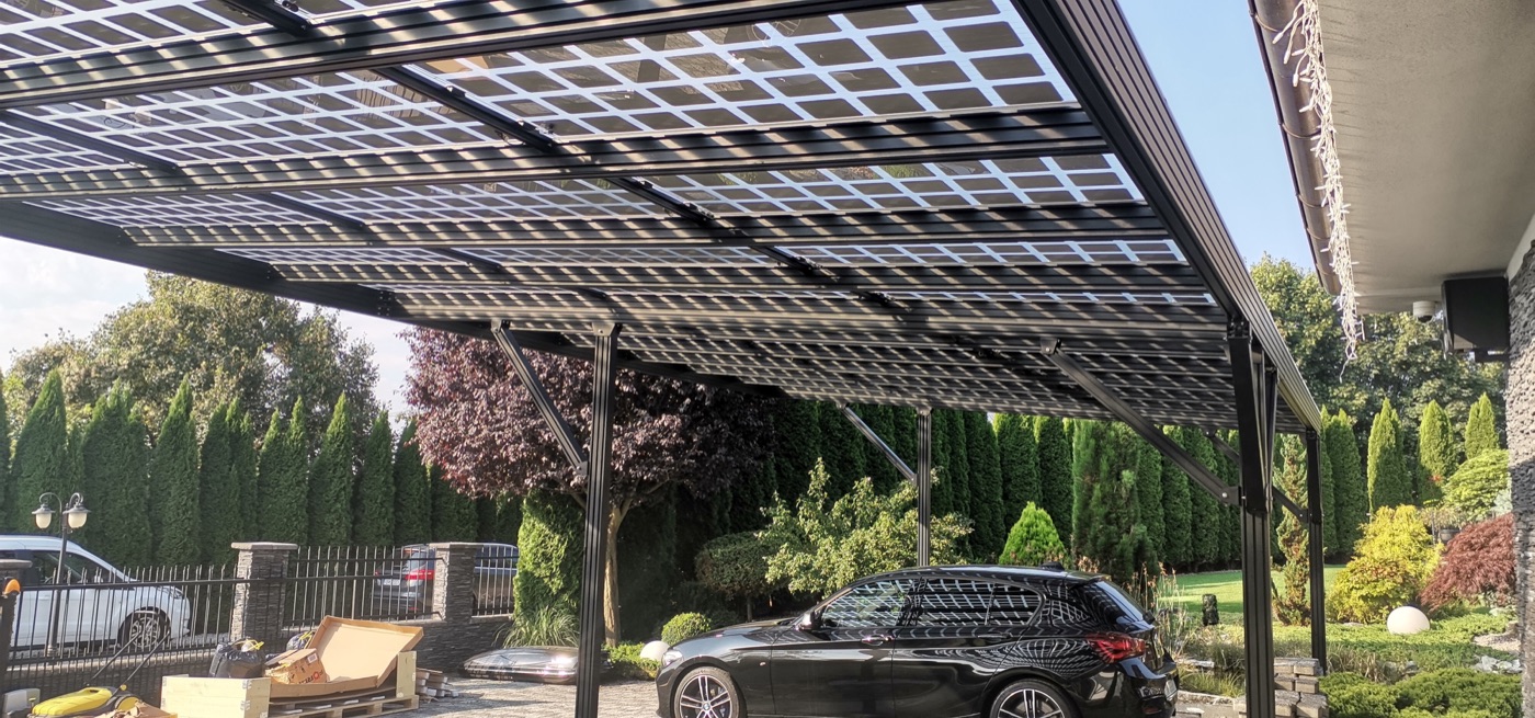 Realizácia SOLARDOM — Fotovoltický prístrešok pre autá